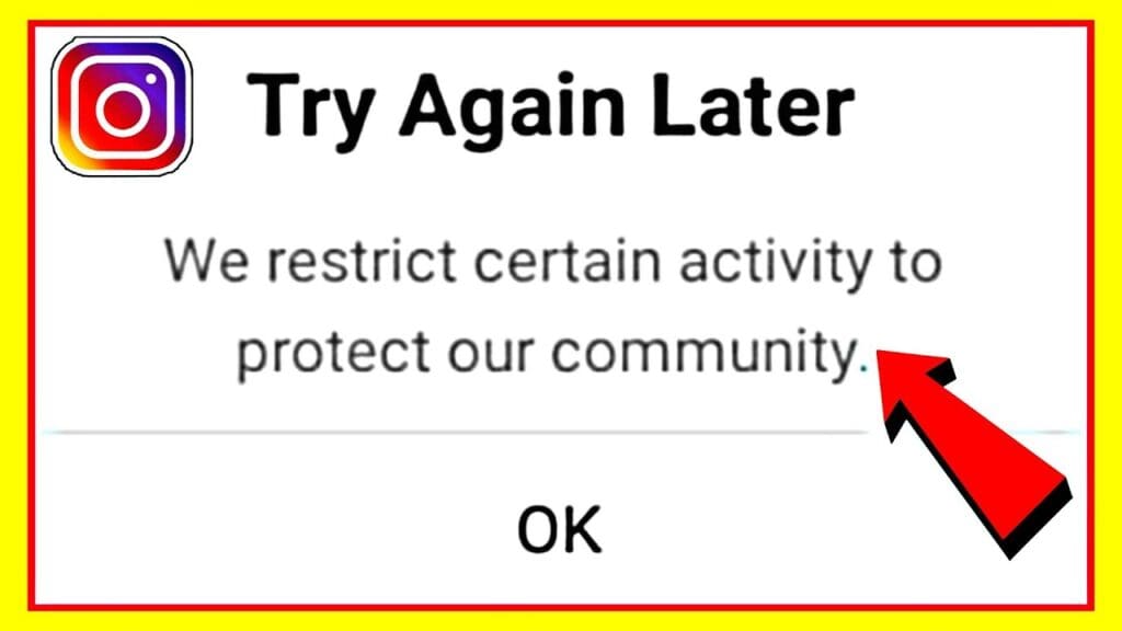 We restrict Activity To Protect Our Community