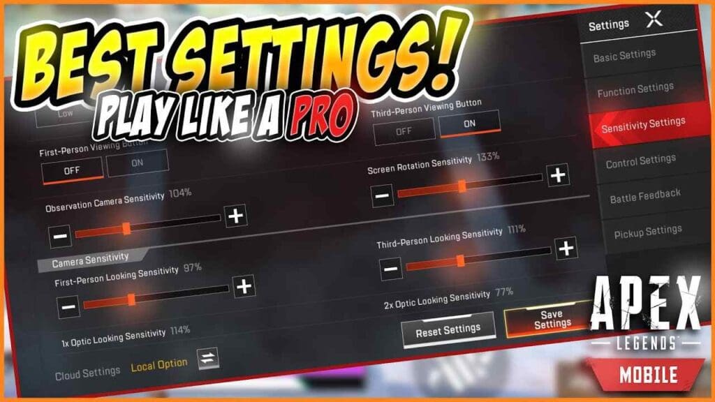 Best Controller Settings for Apex Legends Mobile