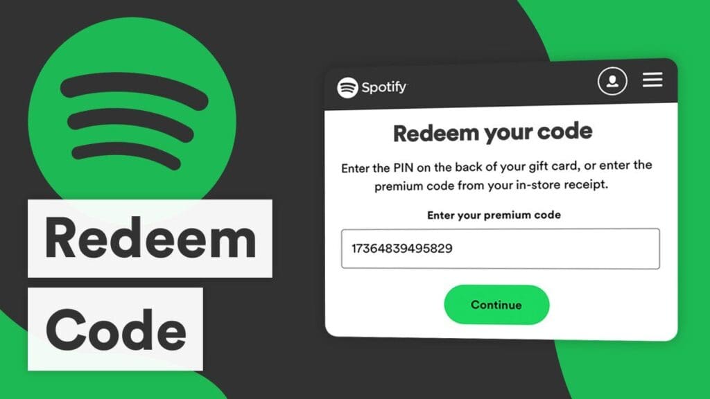 Nuevo código de canje de Spotify