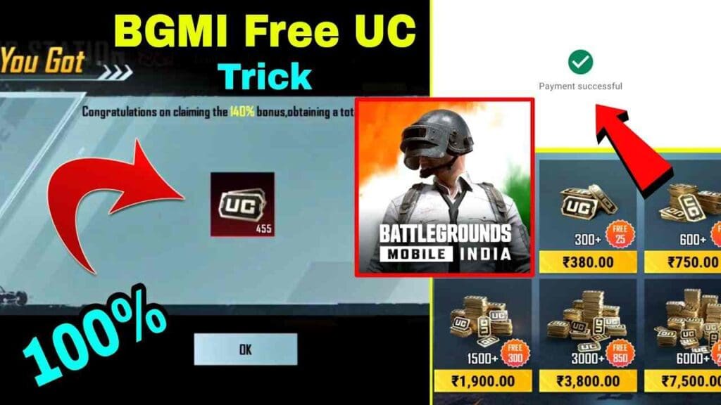 Get Free Uc in BGMI Android