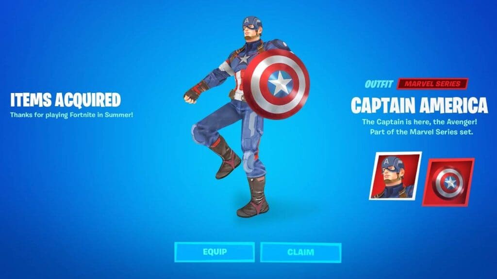 Captain America Fortnite Skin