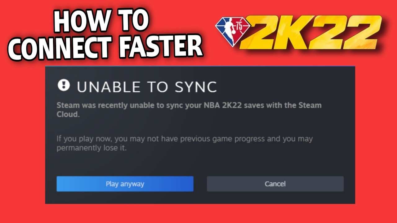 NBA 2K22 Unable to Synchronize
