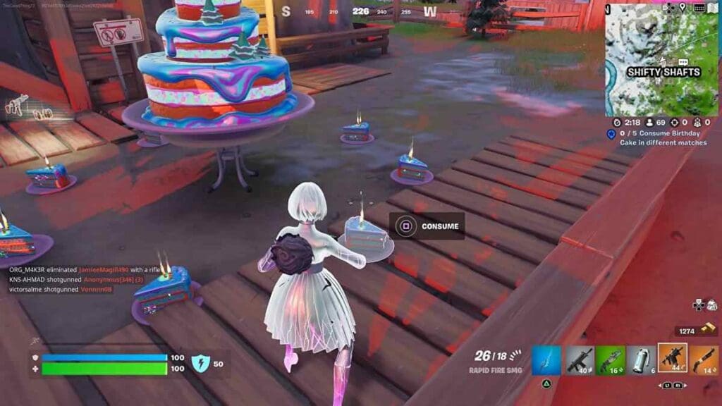 Consume Birthday Cake in Different Matches