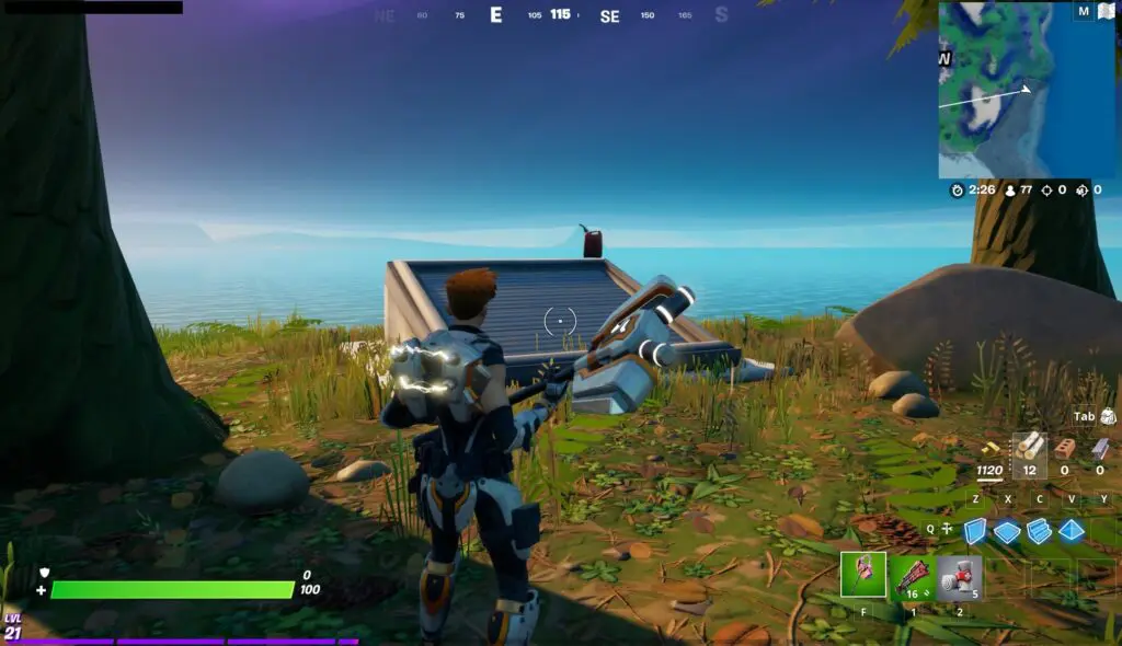 Fortnite key location - open a bunker to collect battle plans from a bunker
