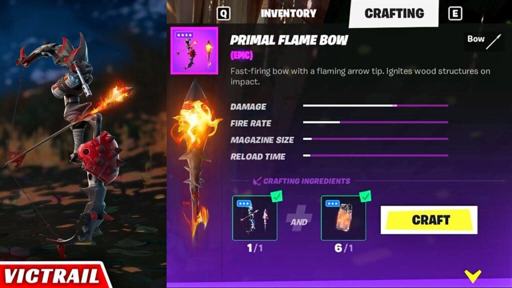 Primal Flame Bow In Fortnite