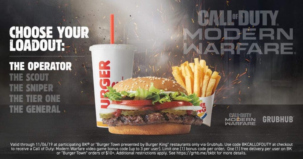 Burger King Call Of Duty Meal