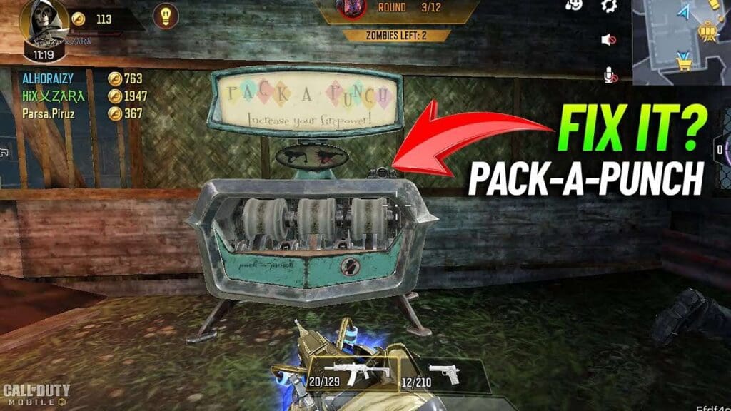 COD Mobile Zombies Pack-a-Punch Machine