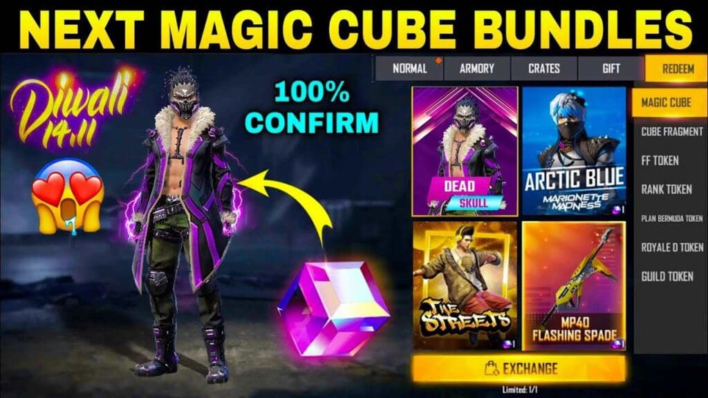 Free Fire Diwali Magic Cube Bundle