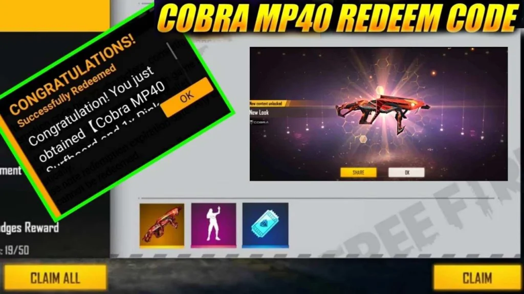 Cobra MP40 Redeem Code
