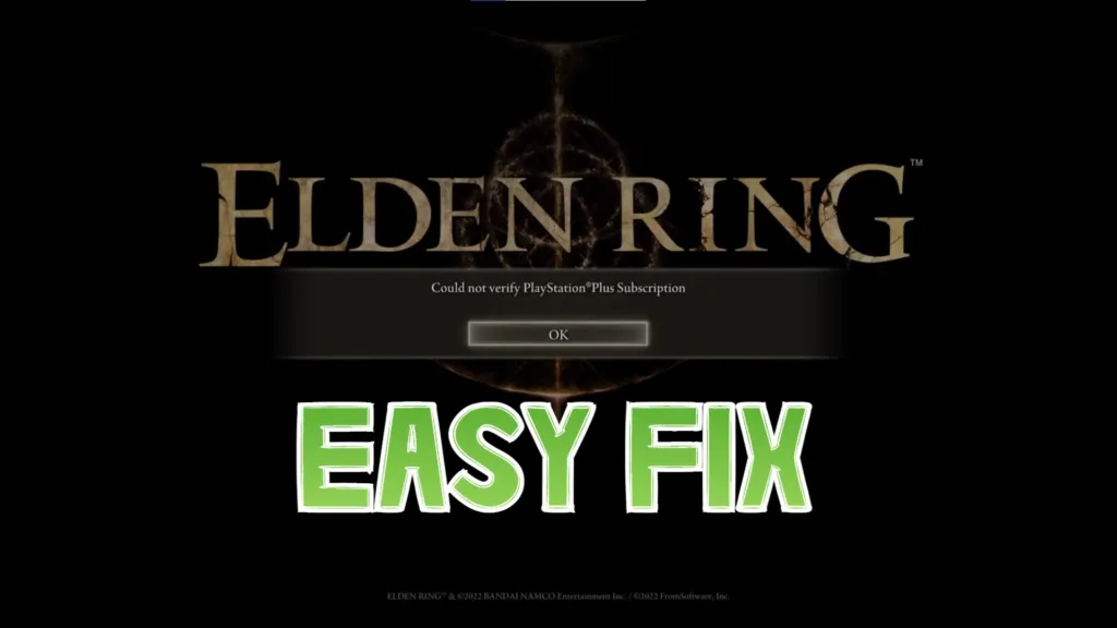 Elden Ring Could Not Verify Playstation Plus