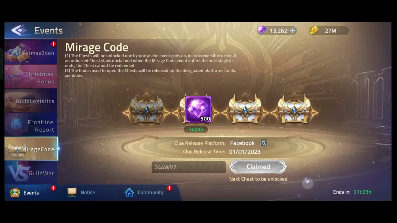 Mobile Legends Mirage Code 