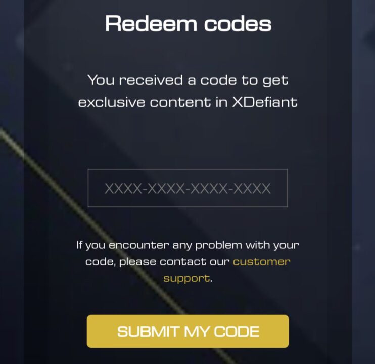Redeem XDefiant code