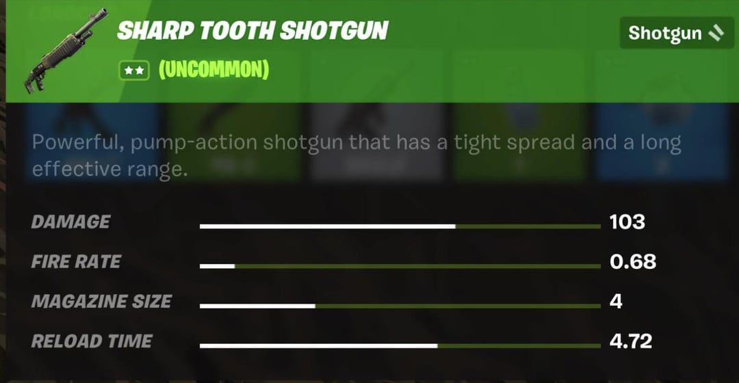 Fortnite Sharp Tooth Shotgun