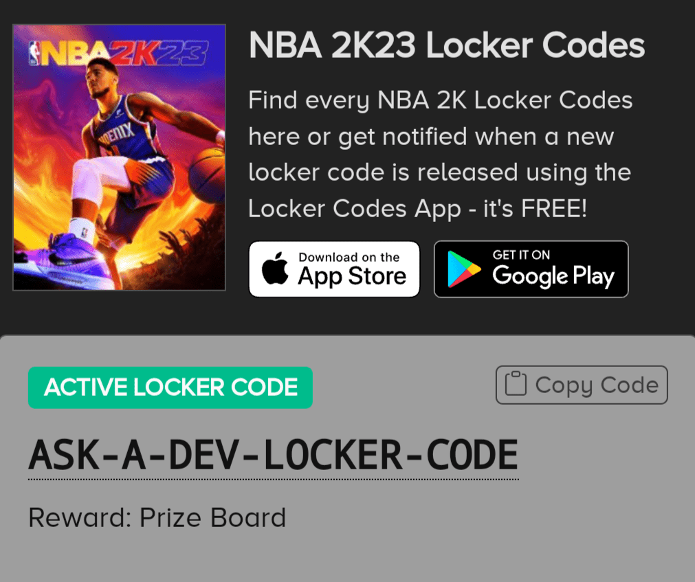 NBA 2K23 Locker codes Season 8