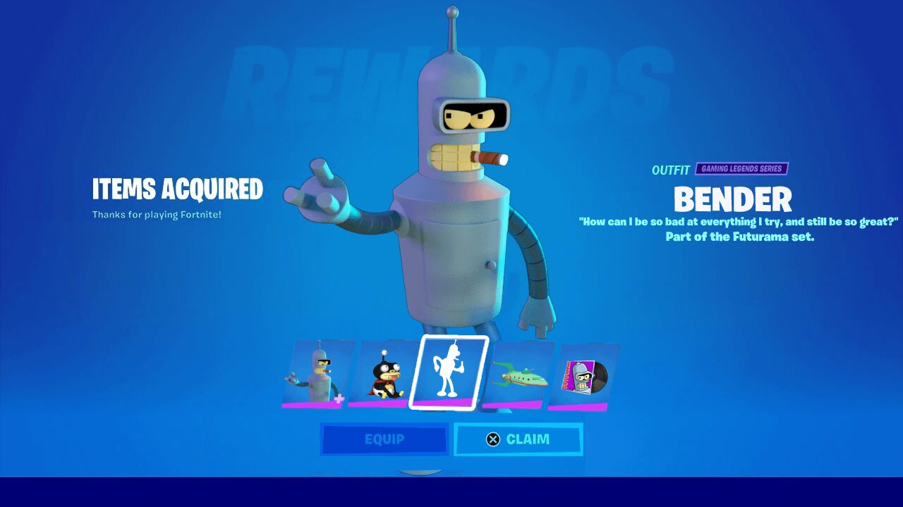 Fortnite X Futurama collab