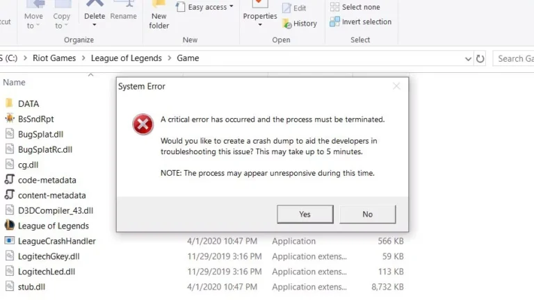 How to restore League of Legends stub.dll error?