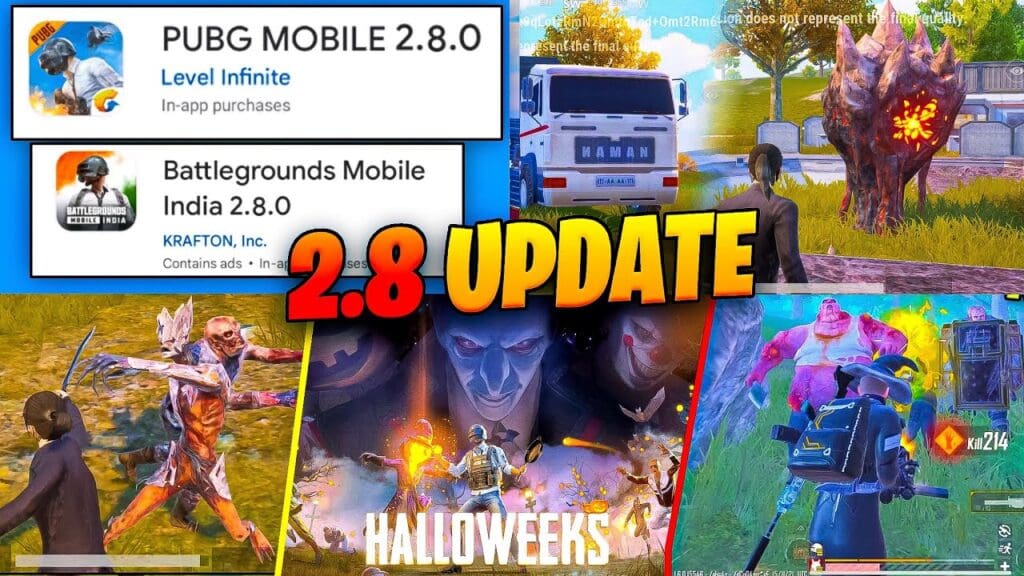 PUBG Mobile 2.8 Update New Features